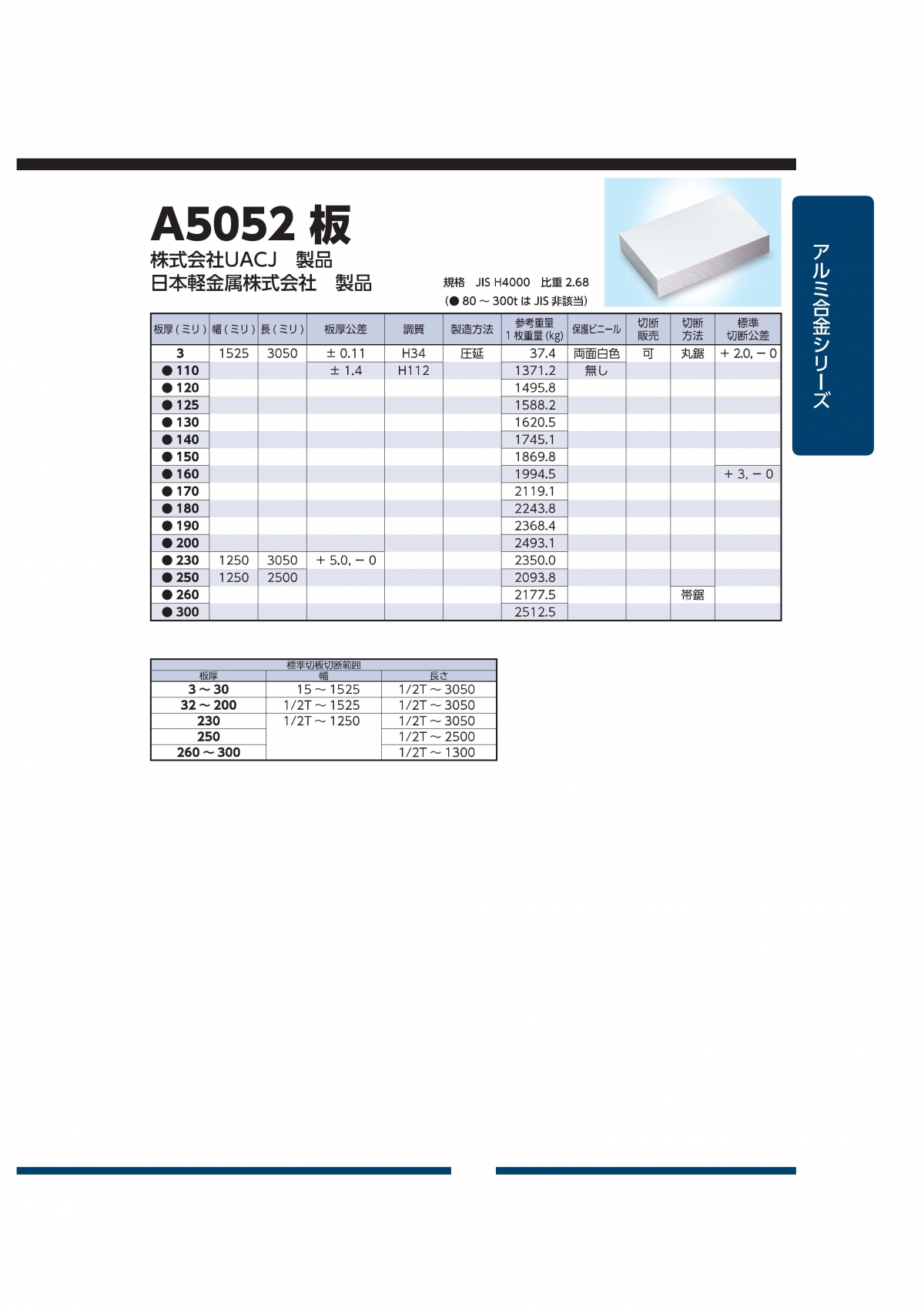 A5052 板